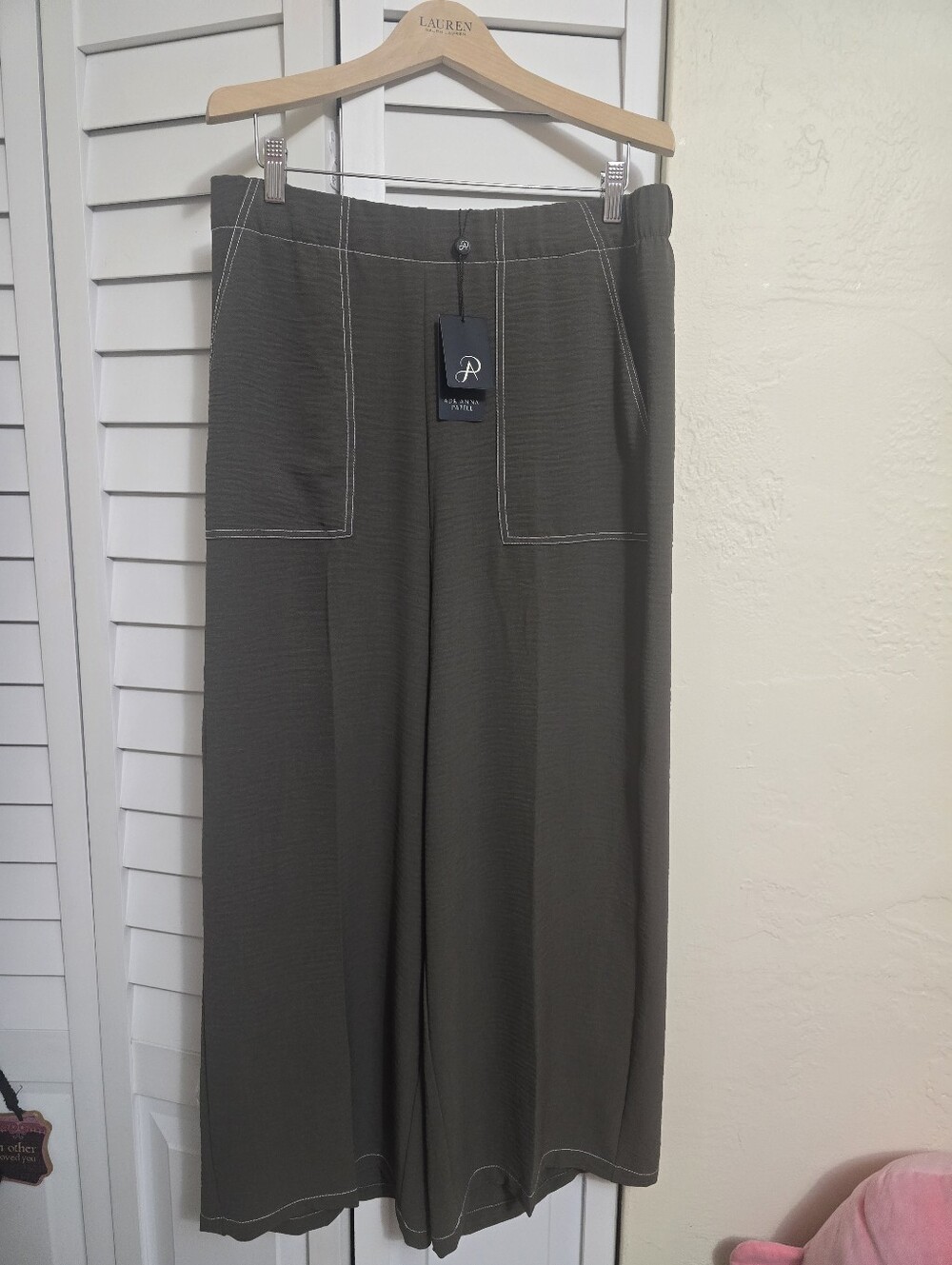 Adrianna Papell Wide Leg Airflow Pants Sz Large